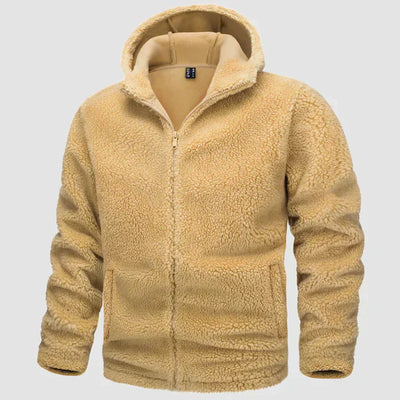 Roland - herren fleece-jacke mit kapuze