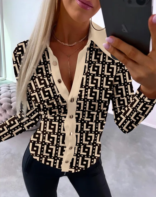 Michelle | Lässiges bequemes Top mit Vintage Print