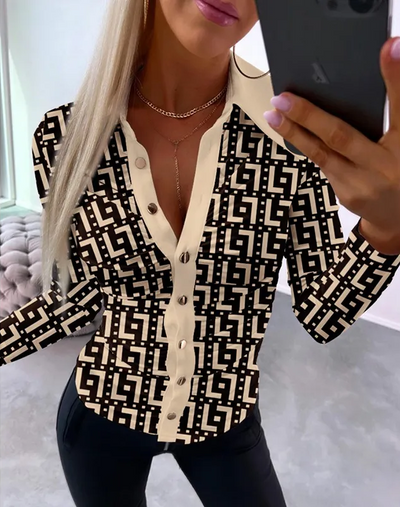 Michelle | Lässiges bequemes Top mit Vintage Print