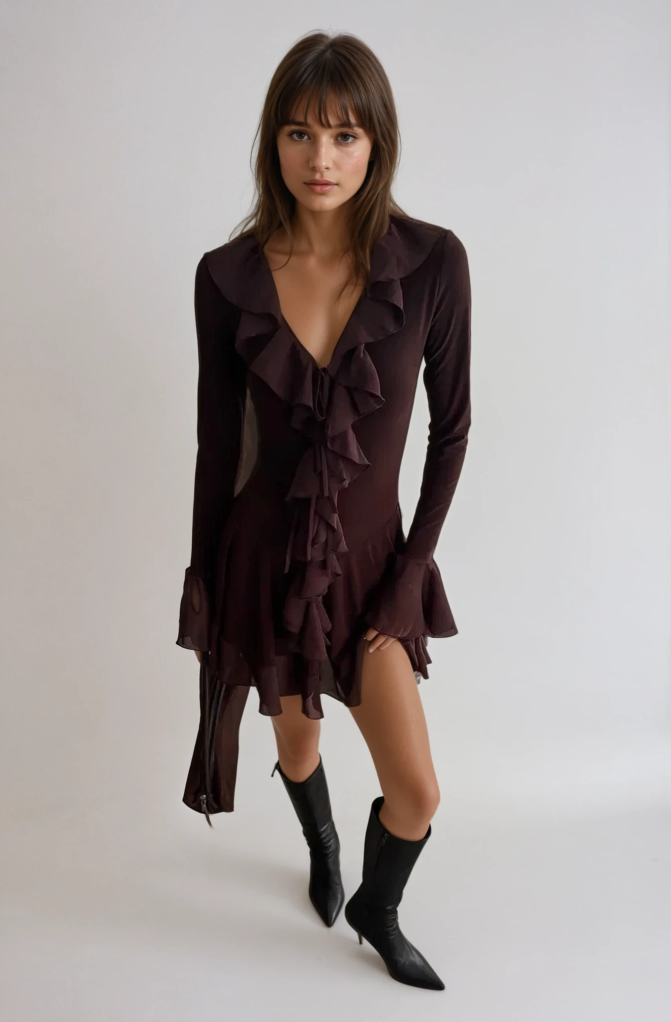 Isabella - Spitzenkleid mit Lotus-Muster