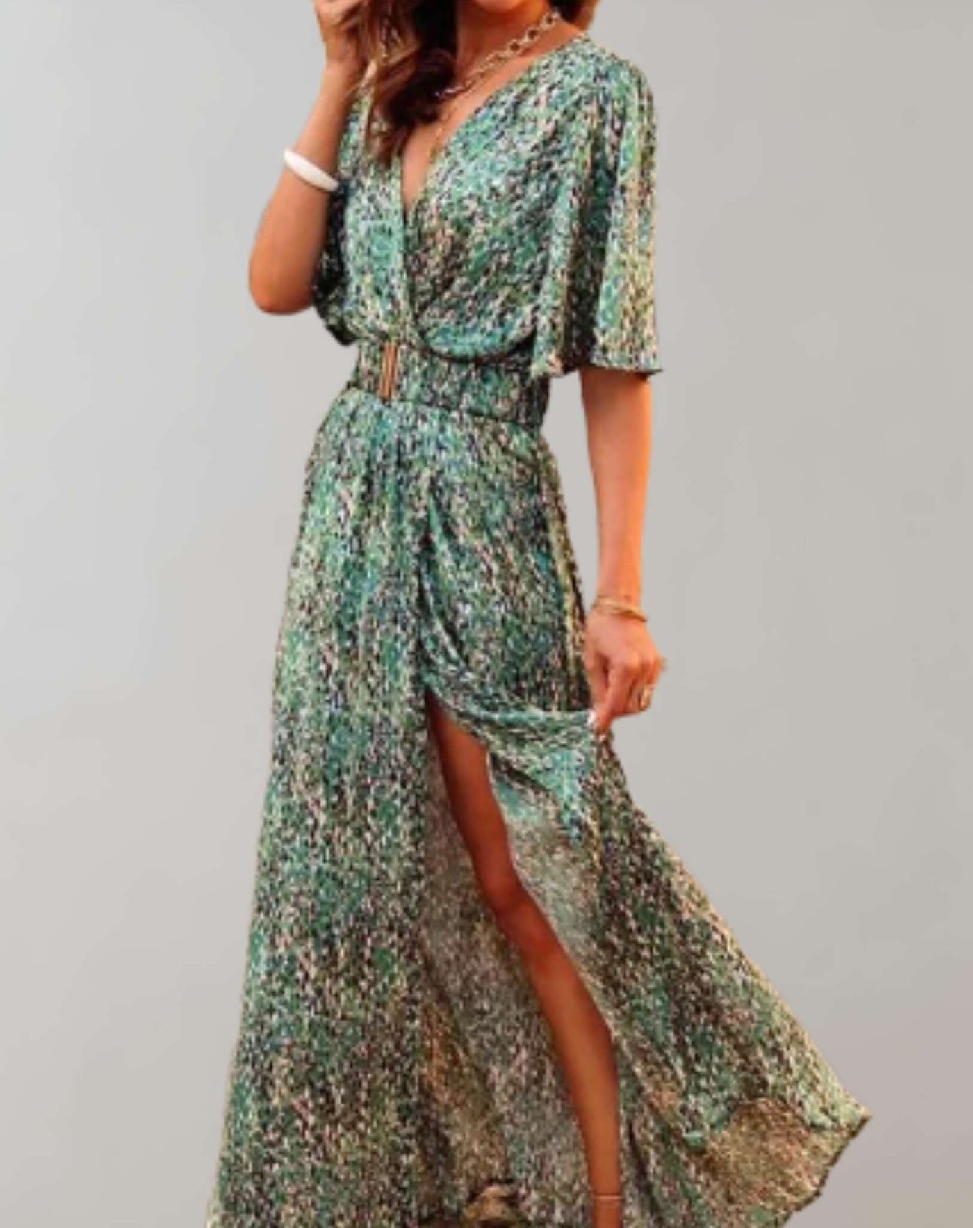 Flüssig bedrucktes Kleid für Frauen im entspannten Stil - Vaenissa