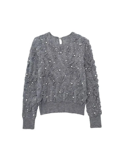 Avelena | Pullover mit Perlenstruktur