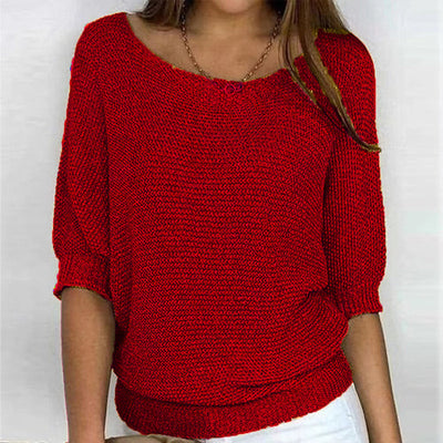 Strickpullover mit Bootsausschnitt | Lässig und Bequem | Lockere Passform