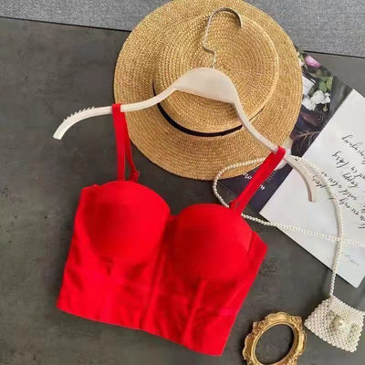 Ida | Figurbetontes Bustier-Top mit Bügel-Cups und transparenter Mesh-Struktur