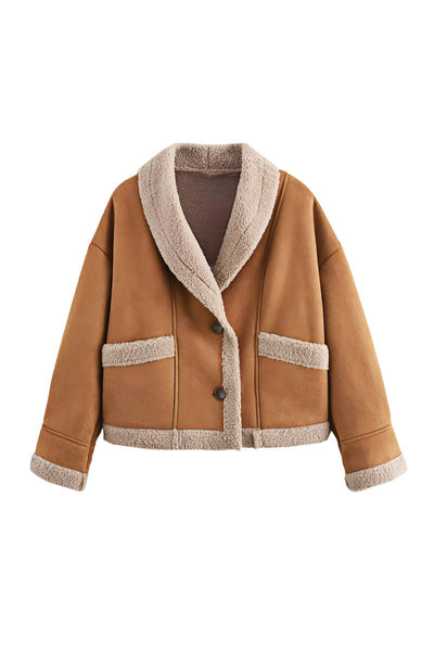 Oversized-Teddyjacke | Weiches Innenfutter & Kuscheliges Material | Winterliche Gemütlichkeit
