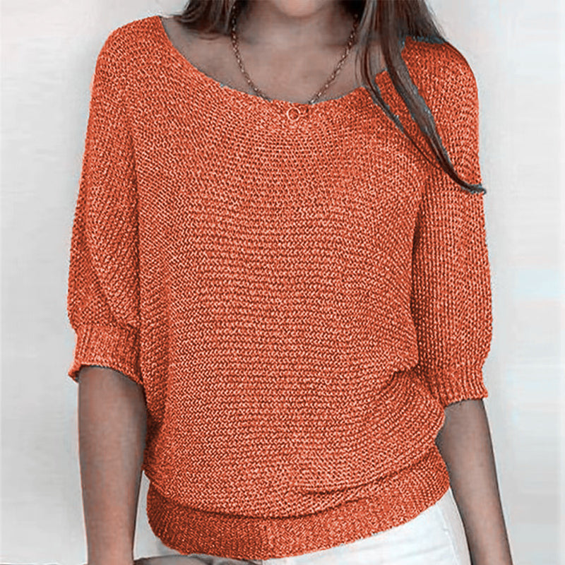 Strickpullover mit Bootsausschnitt | Lässig und Bequem | Lockere Passform