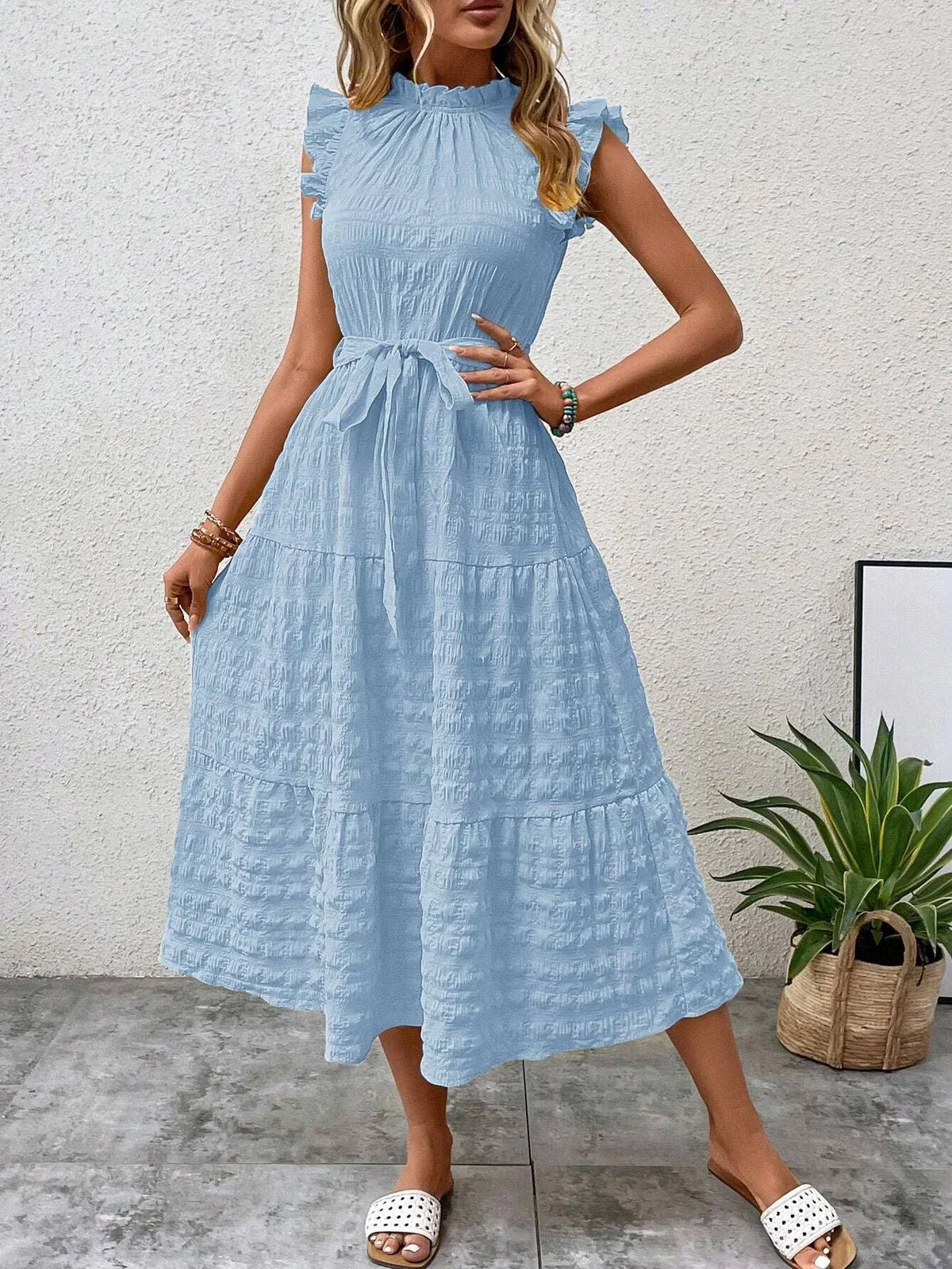 Rosavelle – Bezauberndes Midikleid aus Baumwolle