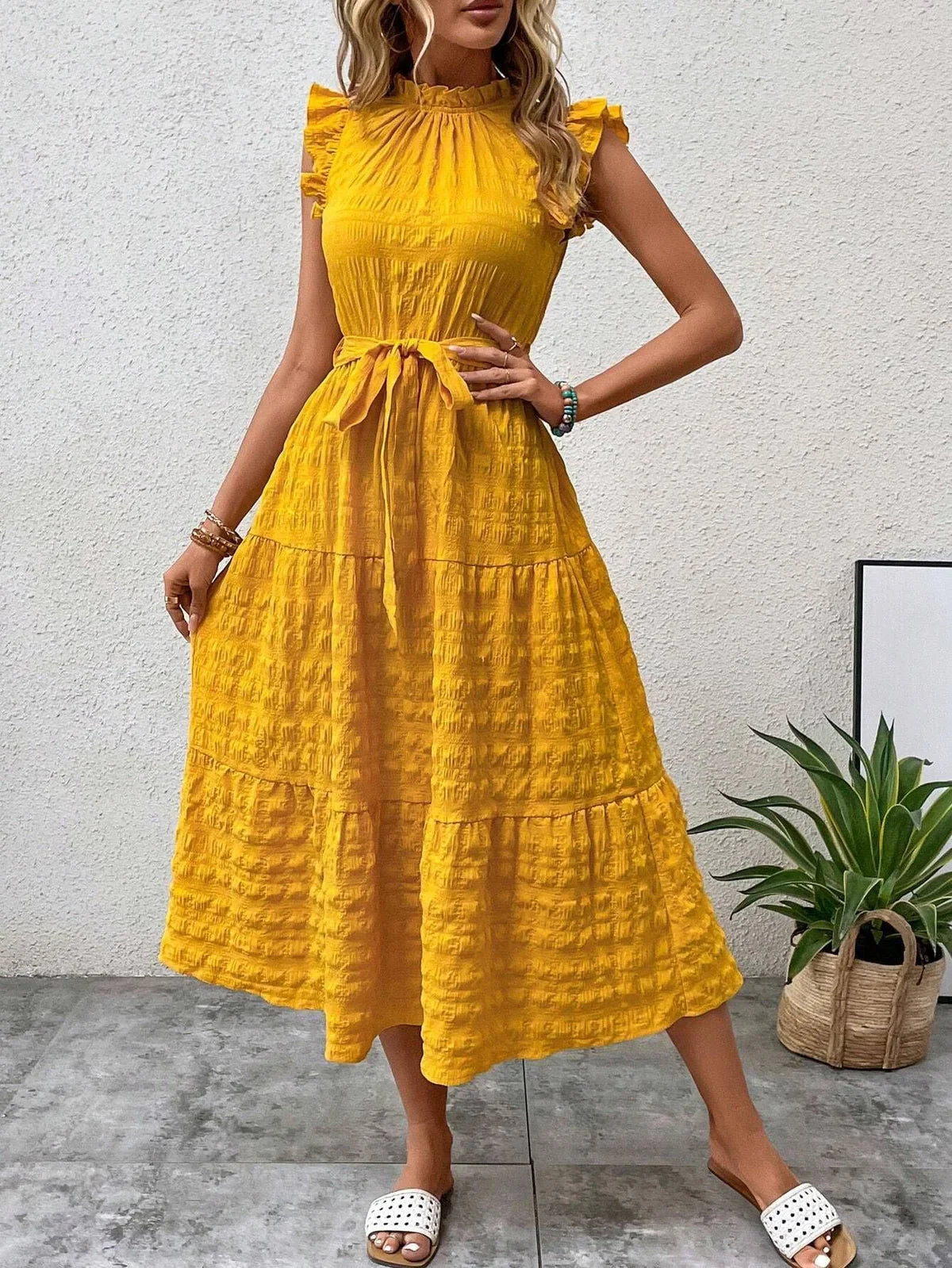 Rosavelle – Bezauberndes Midikleid aus Baumwolle
