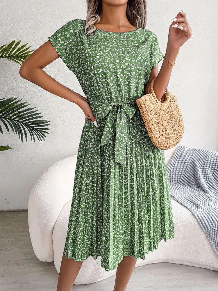 Geblümtes Midikleid mit Gürtel | Feminine Leichtigkeit | Perfekt für den Sommer
