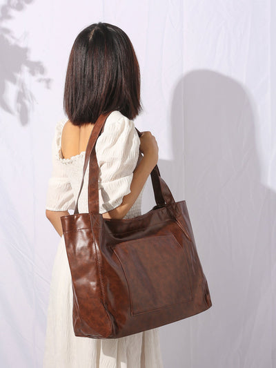 Aurelia – Classic Nero Vintage Leather Tote