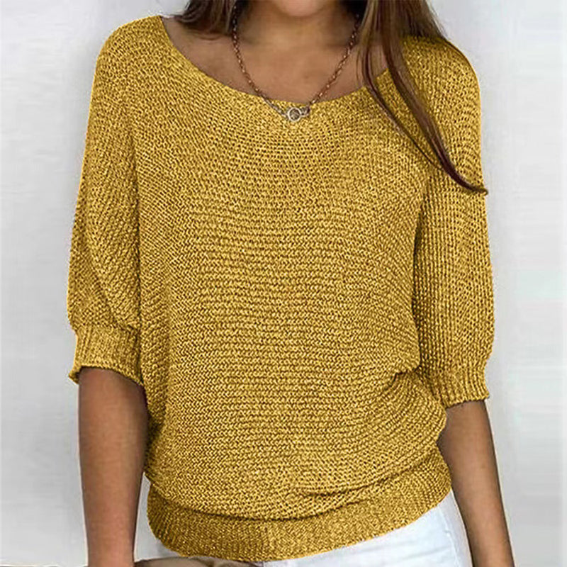 Strickpullover mit Bootsausschnitt | Lässig und Bequem | Lockere Passform