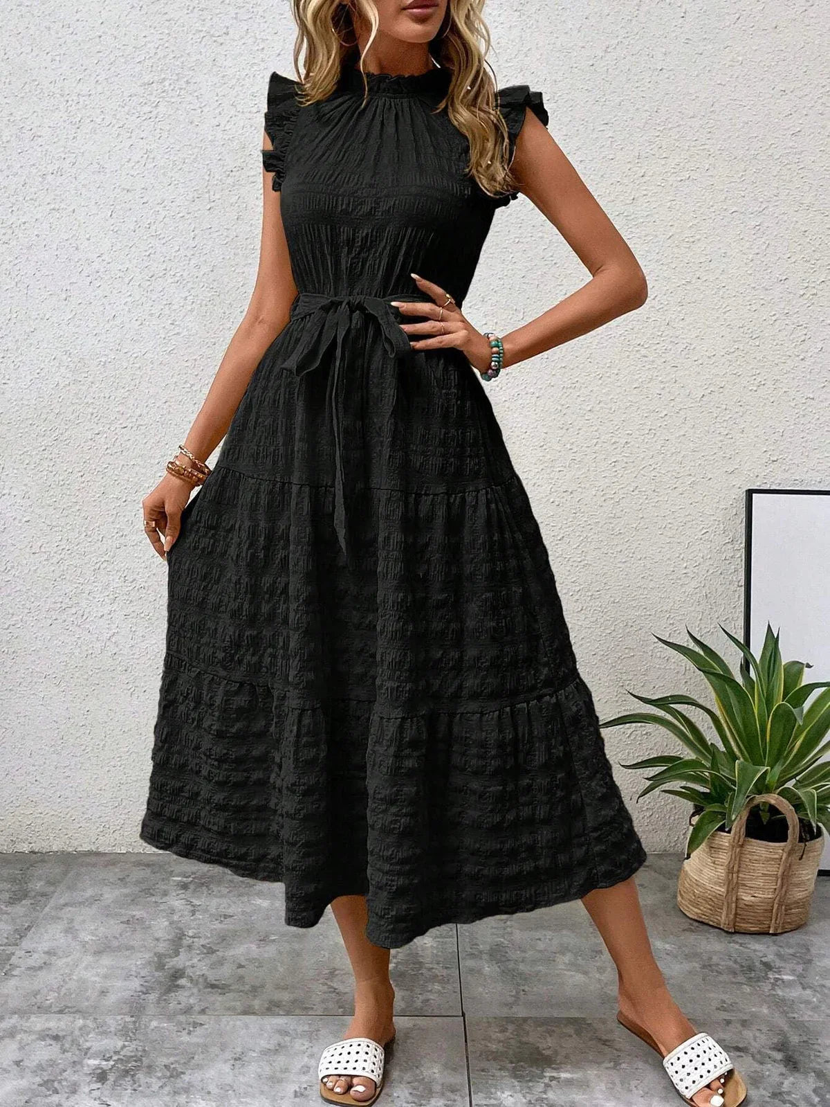 Rosavelle – Bezauberndes Midikleid aus Baumwolle