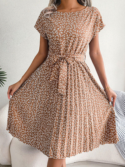 Geblümtes Midikleid mit Gürtel | Feminine Leichtigkeit | Perfekt für den Sommer