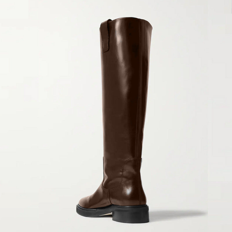 Femme Tall Leder Reitstiefel  Fudus