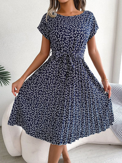 Geblümtes Midikleid mit Gürtel | Feminine Leichtigkeit | Perfekt für den Sommer