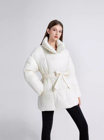 Steppmantel mit Taillengürtel | Warm und Elegant | Moderner Stil