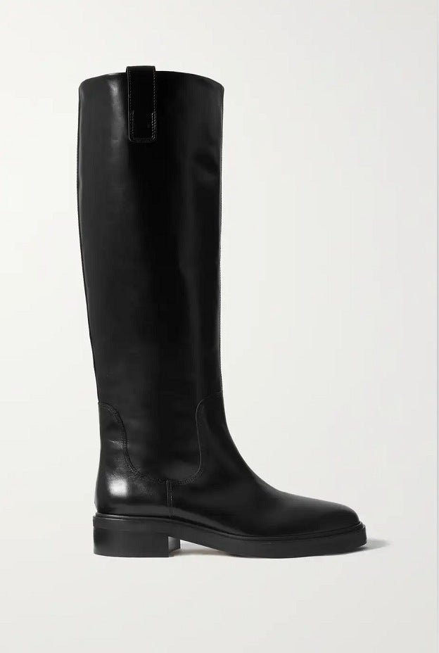 Femme Tall Leder Reitstiefel  Fudus