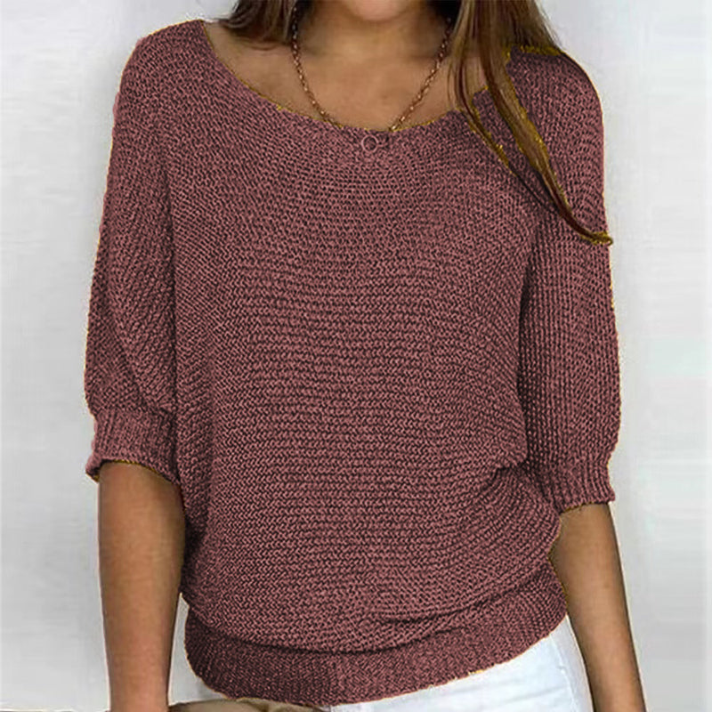 Strickpullover mit Bootsausschnitt | Lässig und Bequem | Lockere Passform