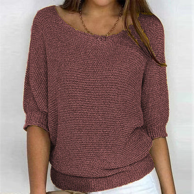 Strickpullover mit Bootsausschnitt | Lässig und Bequem | Lockere Passform