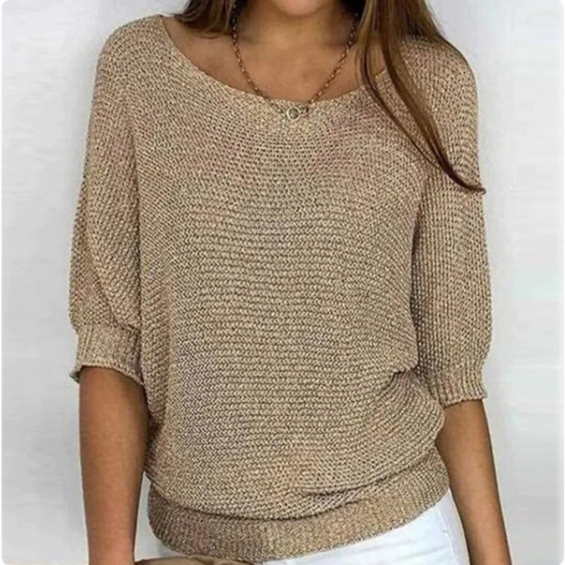 Strickpullover mit Bootsausschnitt | Lässig und Bequem | Lockere Passform