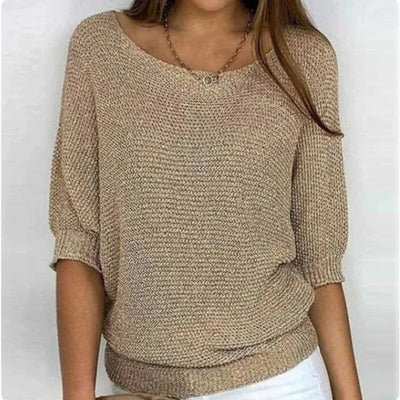 Strickpullover mit Bootsausschnitt | Lässig und Bequem | Lockere Passform