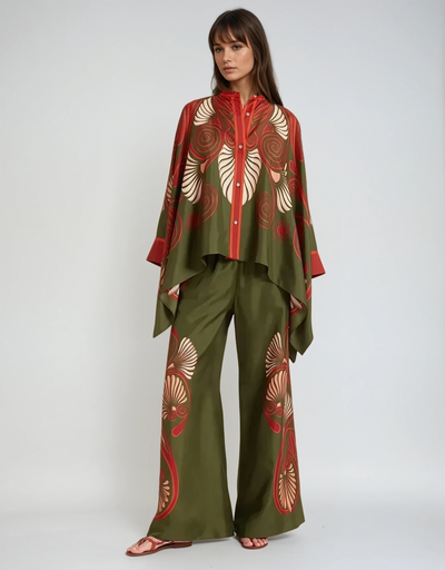 Lucia - Stehkragen Zweiteiliges Set