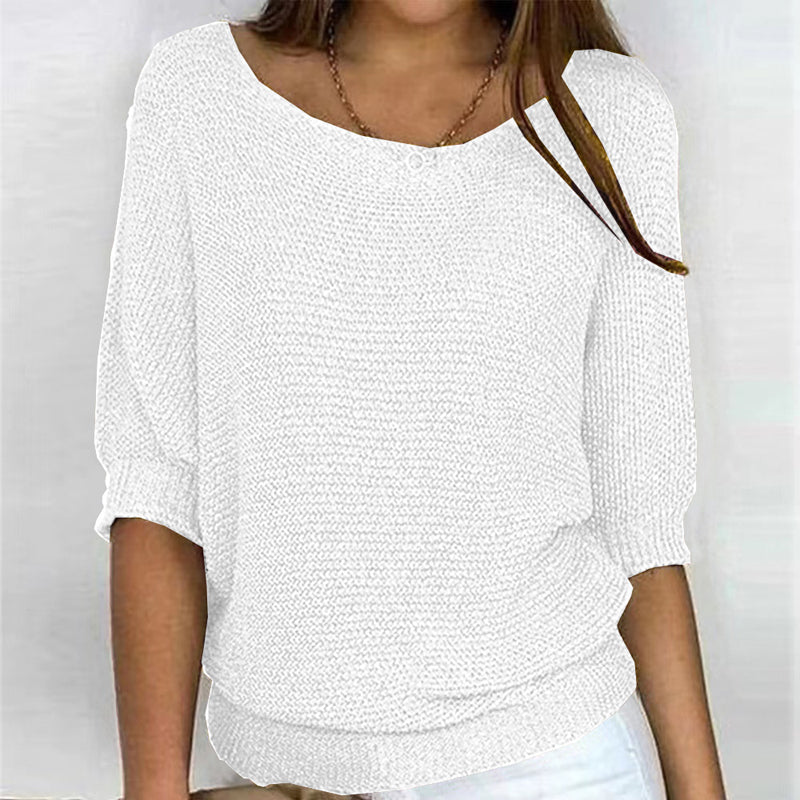 Strickpullover mit Bootsausschnitt | Lässig und Bequem | Lockere Passform