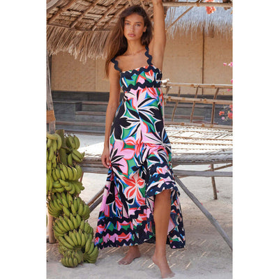 Maxikleid für Frauen mit Boho-Schrägstrich-Stil - Lumeyna