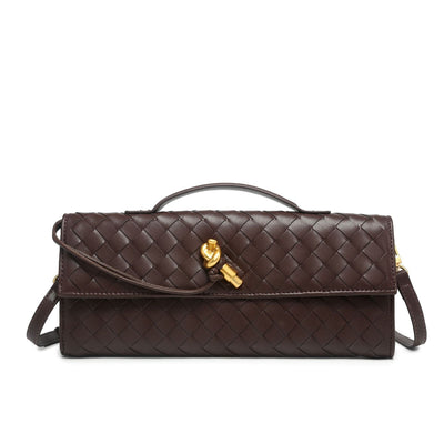 Luxury Vegan Leather Clutch – Handwoven, Elegant & Sustainable