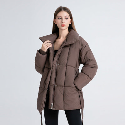 Steppmantel mit Taillengürtel | Warm und Elegant | Moderner Stil