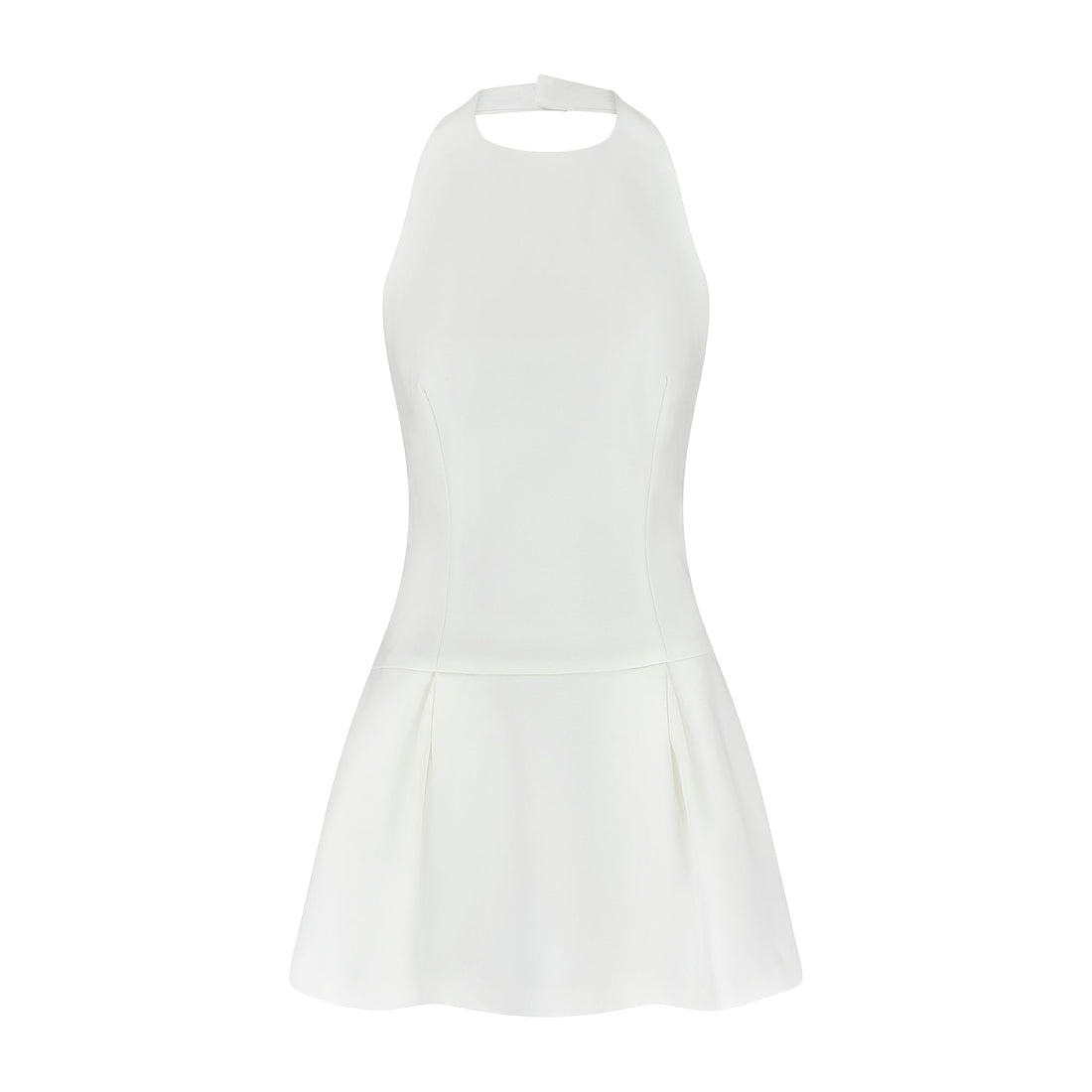 Sasha | the ultimate muse white mini dress with drop hem