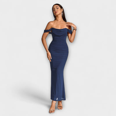 Ione - Off-Shoulder Ruffled Bodycon Dress