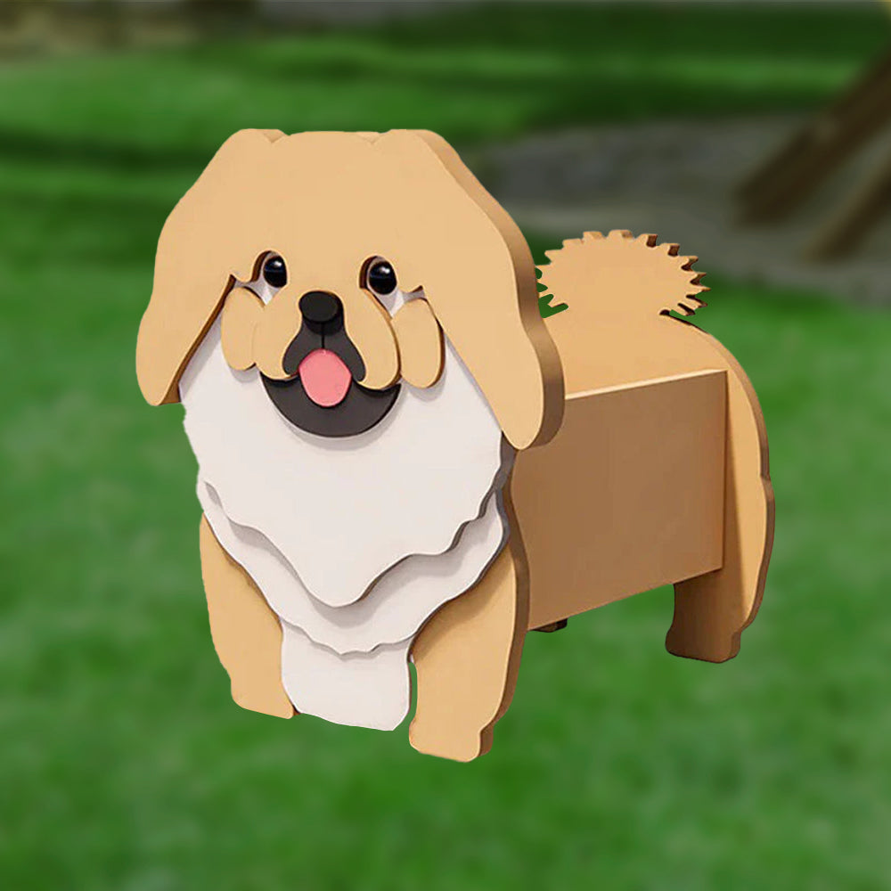 Pekingese Flower Pot