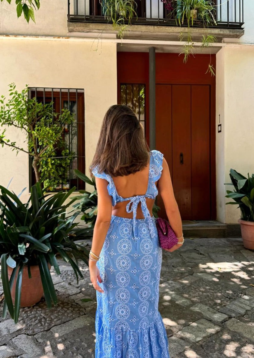 Maxi-Kleid mit Rüschen | Feminine Eleganz & Boho-Muster | Sommerlicher Charme