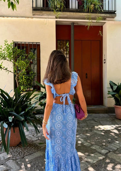 Maxi-Kleid mit Rüschen | Feminine Eleganz & Boho-Muster | Sommerlicher Charme