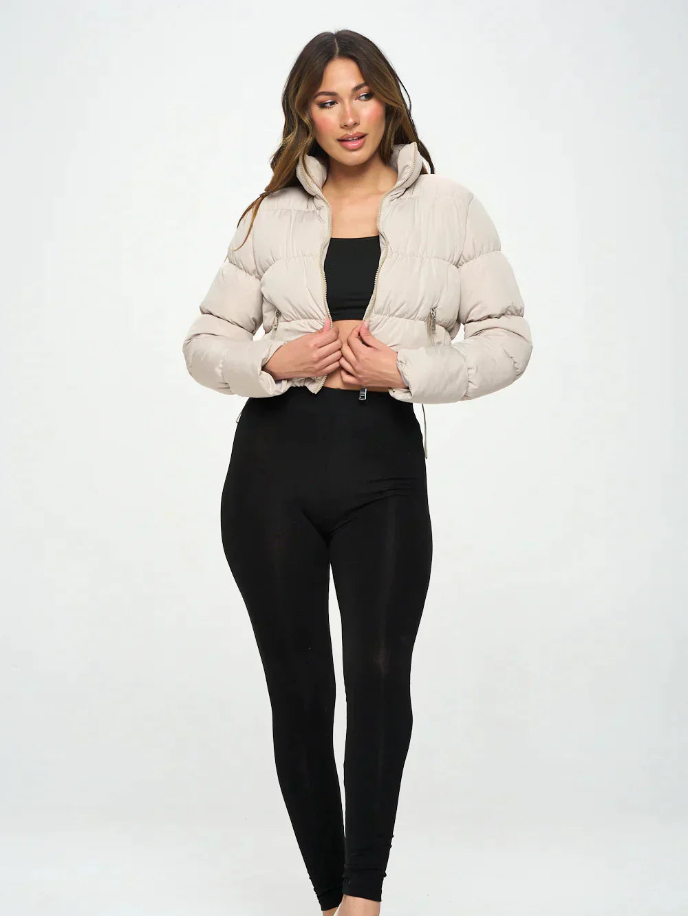 Avelena | Matt Geschnittene Pufferjacke