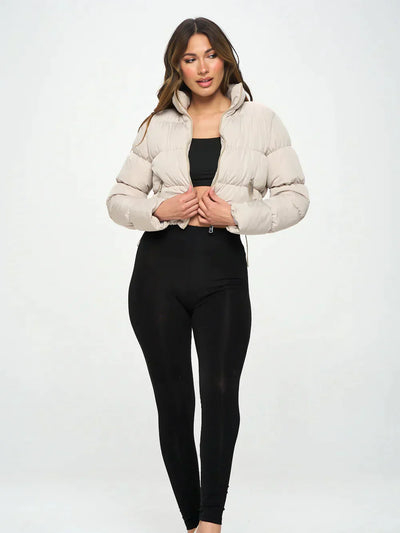 Avelena | Matt Geschnittene Pufferjacke