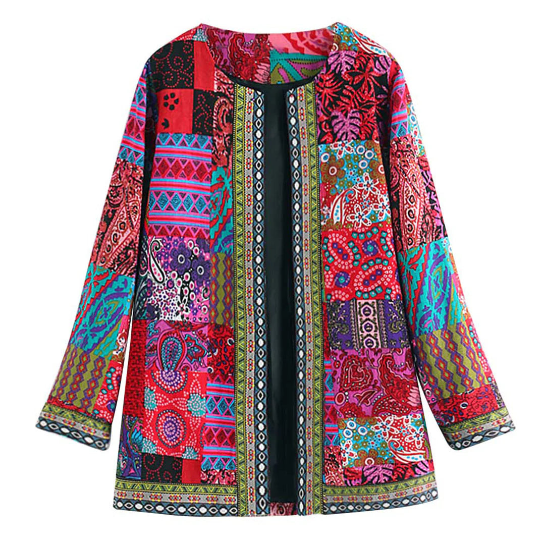Zoryelle – Bunte Boho-Patchworkjacke