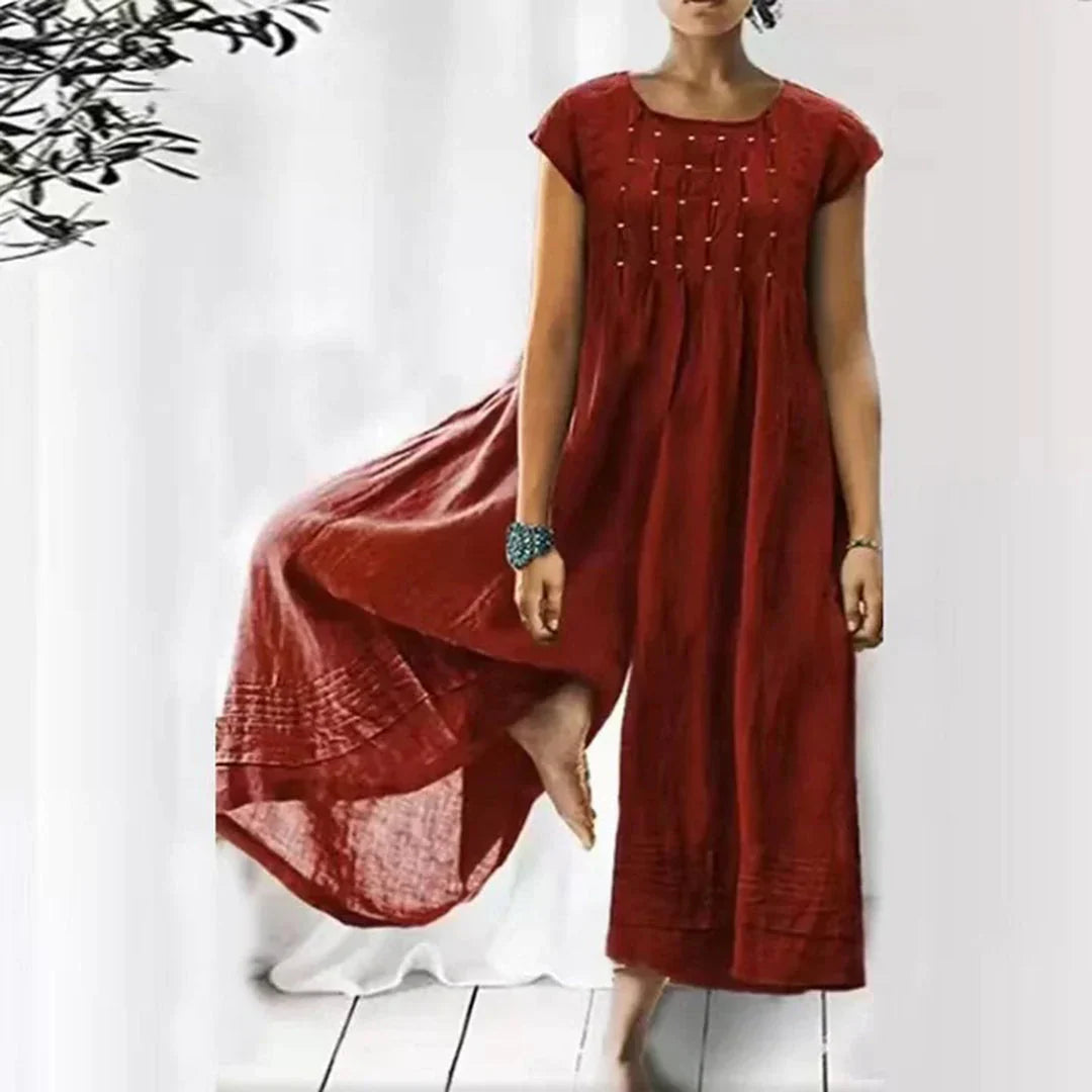 Sylmara – Atmungsaktives Baumwoll-Leinen-Kleid