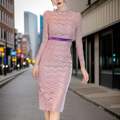 Avelena | Elegantes Winter-Spitzenkleid