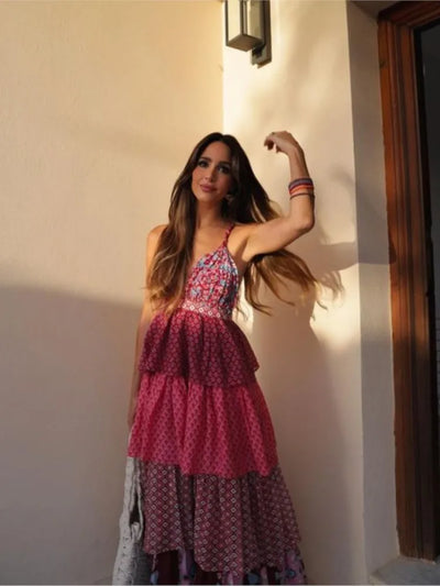 Kamari – Bohemian Patchwork Maxikleid