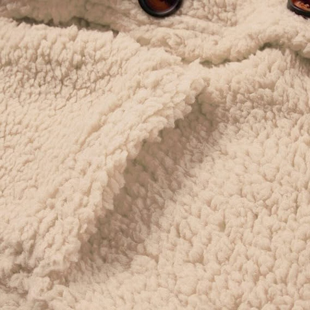 Avelena | Weiße Fuzzy Strickjacke
