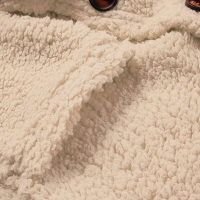 Avelena | Weiße Fuzzy Strickjacke