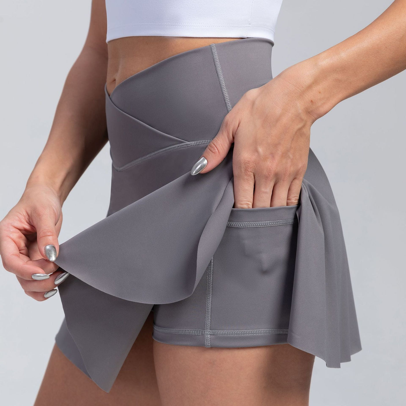 Avelena | Sportrock Sportlicher High Waist Rock mit Taschen