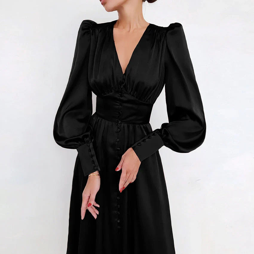 Valienne – Vintage-inspiriertes Satin-Midikleid