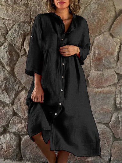 Umbrith – Leichtes Button-Down-Kleid