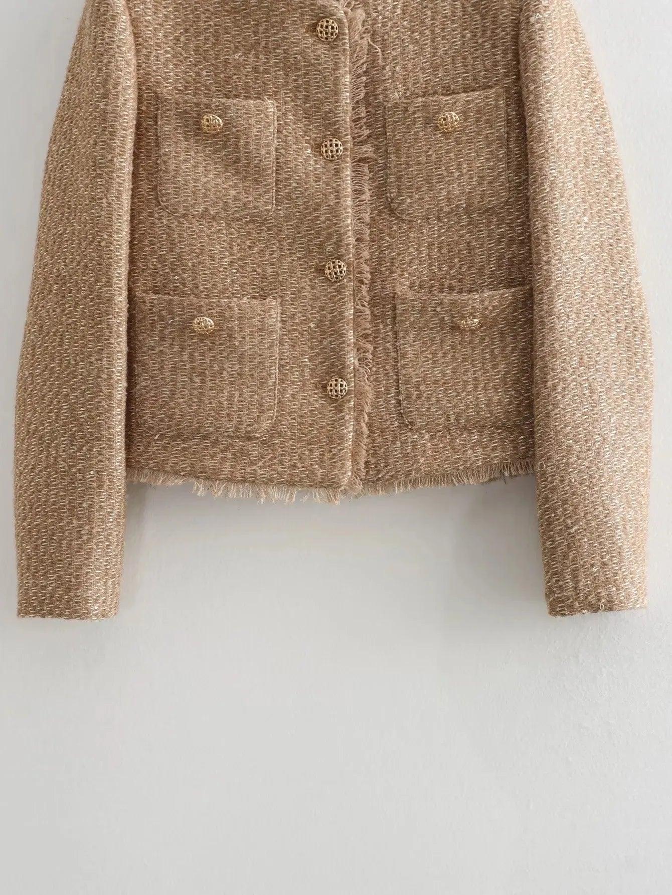 Avelena | Verkürzte Tweed-Jacke