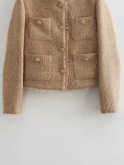 Avelena | Verkürzte Tweed-Jacke