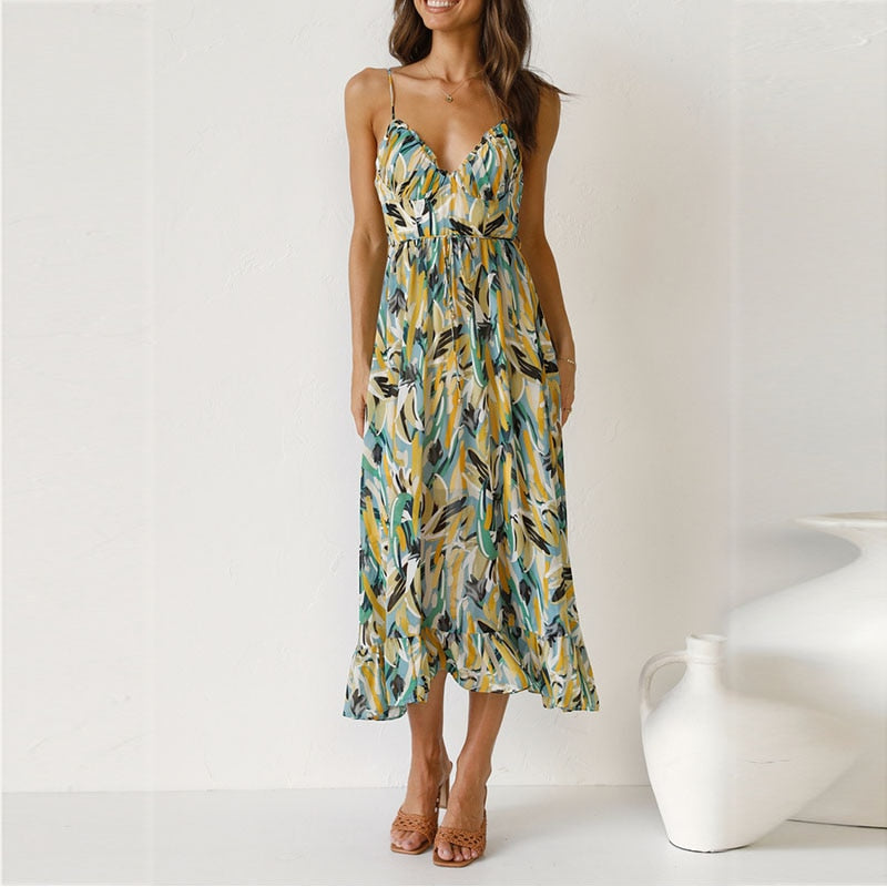 Sommer-Maxikleid mit Print | Leicht und Luftig | Perfekt für warme Tage