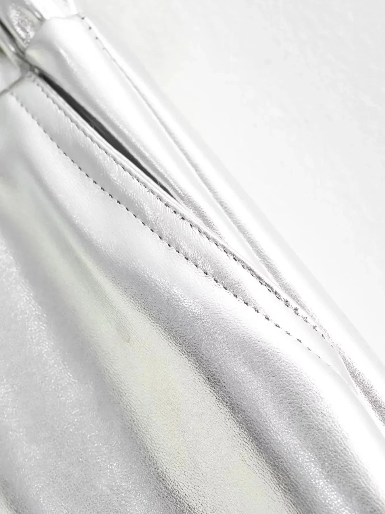 Avelena | Glamouröse Silberne Hose
